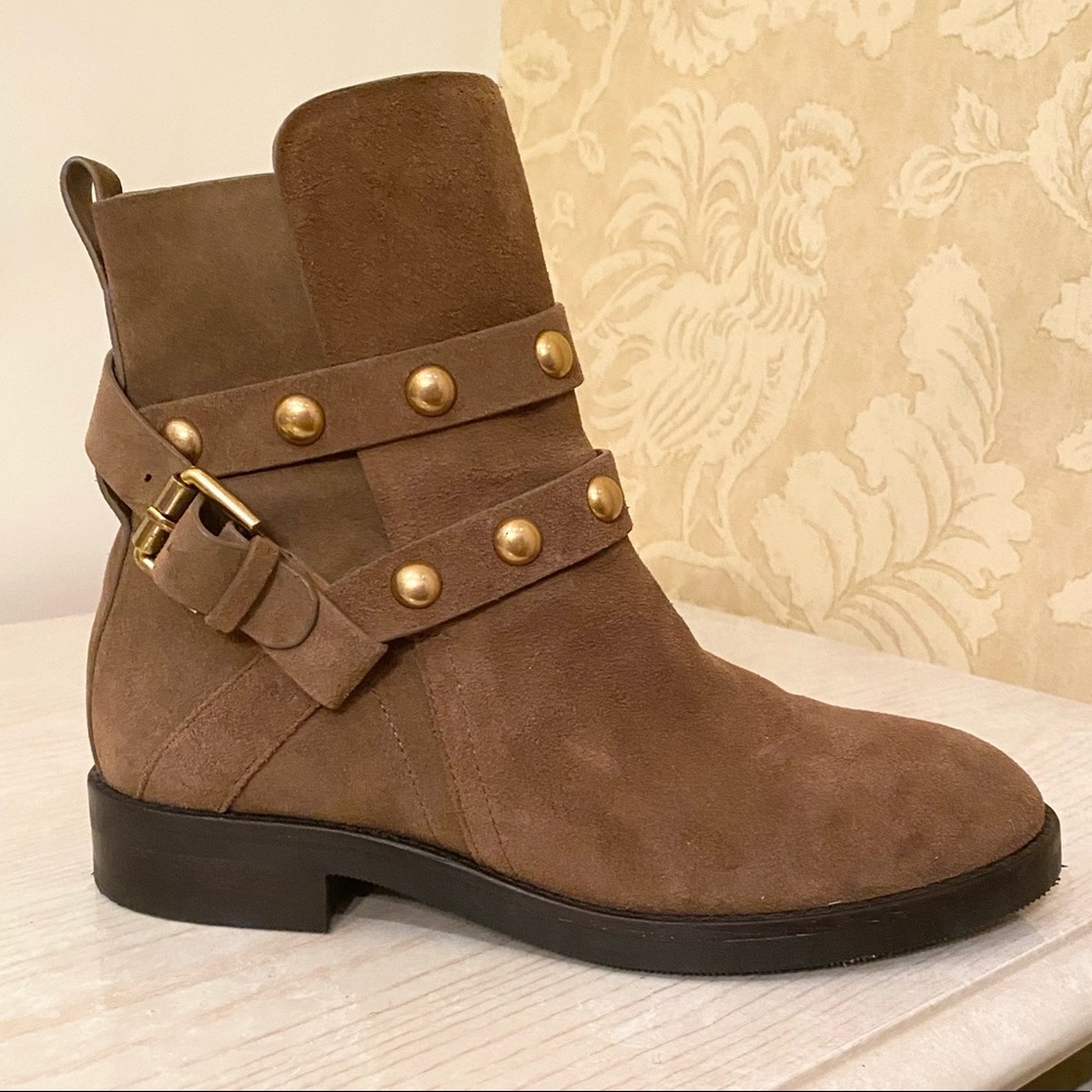 ONLY WORN TWICE. See By Chloe Studded Suede Ankle Boots. US Size 6 - Picture 5 of 16